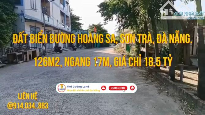 [Đất biển đường Hoàng Sa, Sơn Trà, Đà Nẵng. 126m2, ngang 17m, giá chỉ 18.5 tỷ]