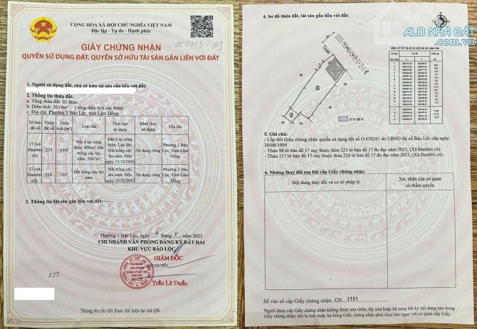 [Bán Đất Bảo Lộc] 2614m2 mặt tiền Lý Thái Tổ, F2 - 2
