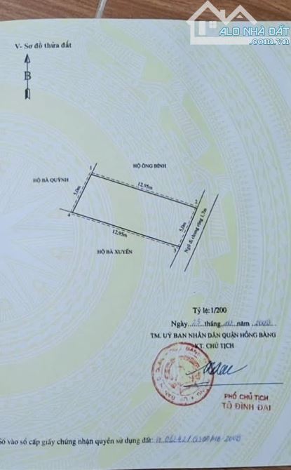 Bán đất 64,1m2 cách ngã 3 Sở Dầu 500m, Hùng Vương, Hồng Bàng giá 1,55 tỷ