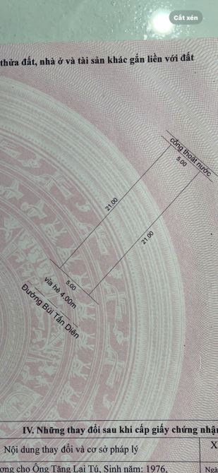 Cần bán gấp lô đất mặt tiền đường Bùi Tấn Diên, trục chính KĐT Phước Lý, Hòa Minh - 105m2