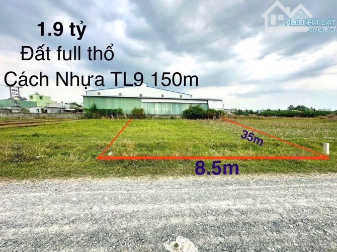Bán 303m2 (8.5x35m) đất thổ cư giáp hóc môn, gần kdc Phú sinh