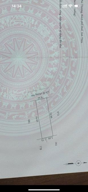 BÁN ĐẤT ĐƯỜNG Ô TÔ ,PHƯỜNG MỸ THƯỢNG  TP HUẾ