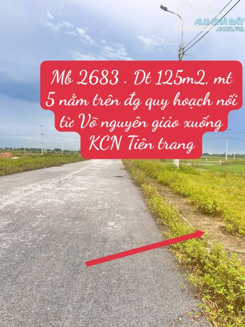 Đất bám khu công nghiệp Luu Bình Thái rộng 500Ha đã có QĐ 1/2000. dt 125m2, mt 5 - 1