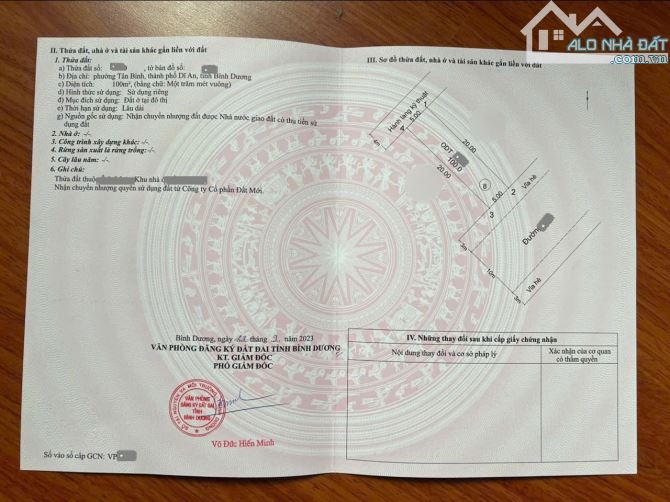 Bán đất kế công viên 5x20m, đường D2 KDC Đất Mới p. Tân Bình - 1