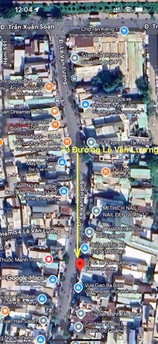 ĐẤT MẶT TIỀN LÊ VĂN LƯƠNG -TÂN KIỂNG- Q. 7 -DT: 6*23M NỞ HẬU – 28 TỶ - 1