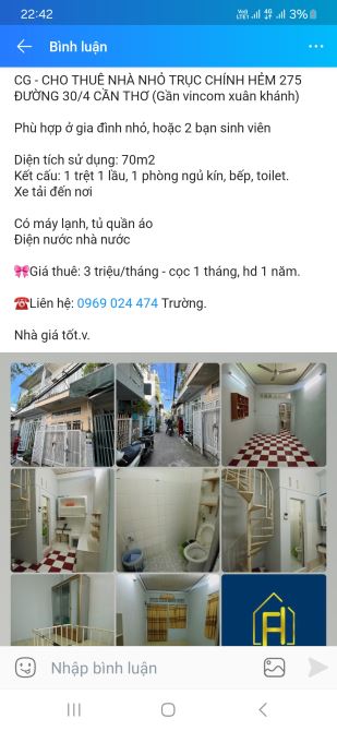 Nhà nhỏ giá mềm trung tâm Cần Thơ - 1