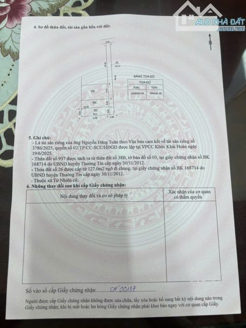 💢83m_TỰ NHIÊN -THƯỜNG TÍN - HN  🚘Oto đỗ cửa 💲giá chỉ 35 tr/m  **DT : 83,3m **MT : 5m = - 2