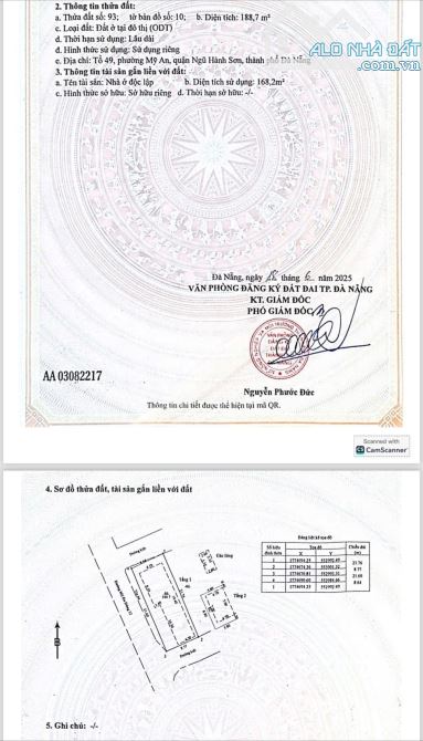 Bán nhà 3MT Mỹ Đa Đông 12 Giá 34 tỷ 188.7m ngang 21m - 2