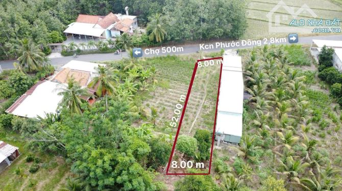 Cần bán gần 400m2 đất đường nhựa lớn, gần kcn Phước Đông , dt 8x53, giá 1.7 tỷ - 2