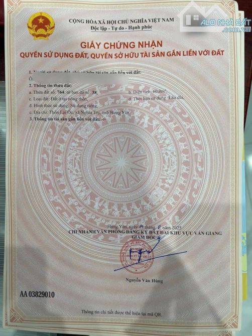 Chính chủ gửi bán 60m2 Lại Ốc- Long Hưng siêu hiếm có 102 - 2