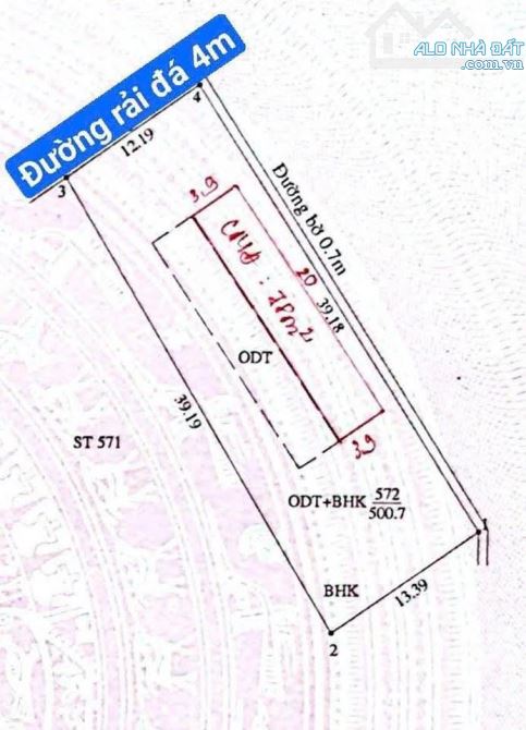 ĐẤT HIỆP AN – TDM  DT: 12 x 40m (nở hậu 13,39m) = 500m² Thổ cư: 150m² - 2