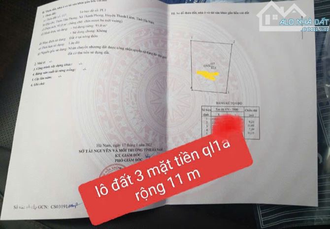 📌2,6 tỷ Bán lô đất vàng mặt Quốc lộ 1A – Thanh Phong, Thanh Liêm, Hà Nam - 3