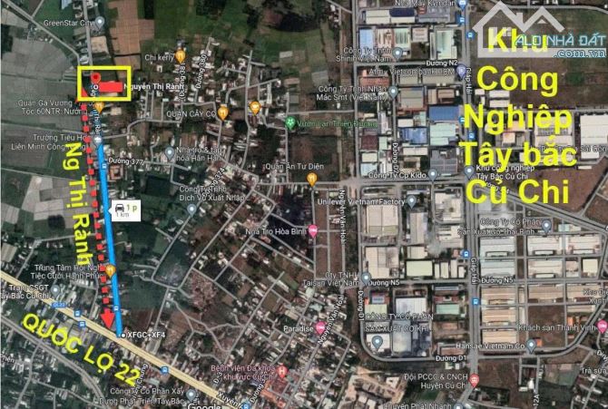 Bán đất Mặt Tiền Nguyễn Thị Rành xã Tân An Hội cách QL22 600m 848m2 100m thổ - 3