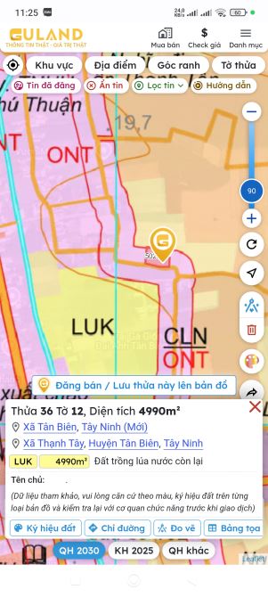 1,3 mẫu đất 2 mặt tiền nhựa 230m Đất ấp Thạnh Tân,Xã Thạnh Tây Tân Biên, Tây Ninh - 3