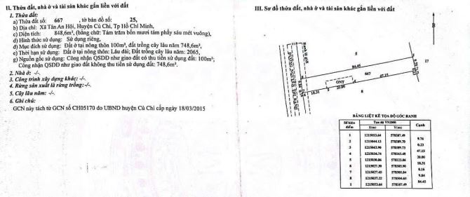 Bán đất Mặt Tiền Nguyễn Thị Rành xã Tân An Hội cách QL22 600m 848m2 100m thổ - 4