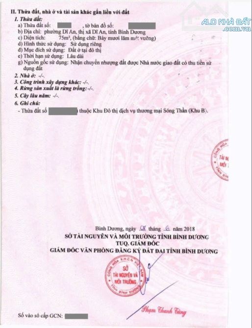 Đất khu Sóng Thần gần Vincom Dĩ An ngã tư 550, 75m (5x15) sổ riêng, 2766 Dĩ An - 6