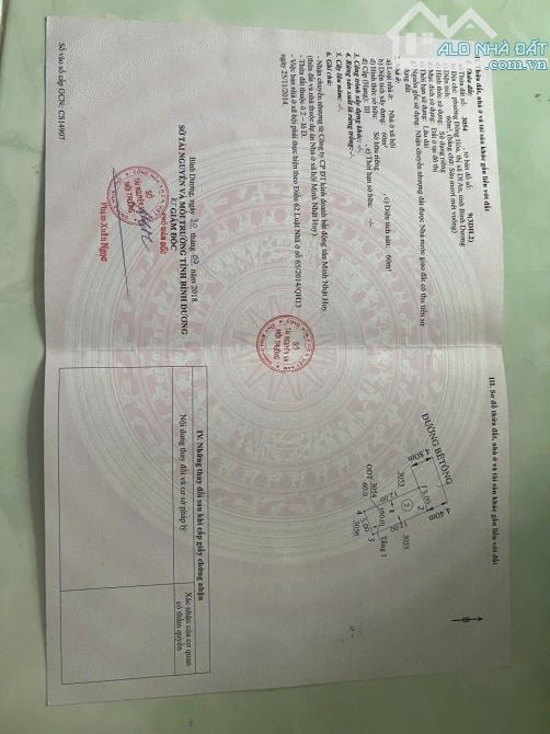 BÁN NHÀ TRỆT LỬNG ĐÔNG HÒA DĨ AN, SAT KDC , 2PN, 3.75 TI - 6