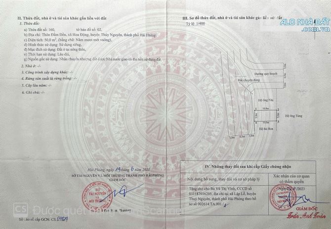 Bán lô đất 70m tại TDP Đường Đá, Hoa Động, Thủy Nguyên, Hải Phòng giá chỉ 3,5 tỷ - 7