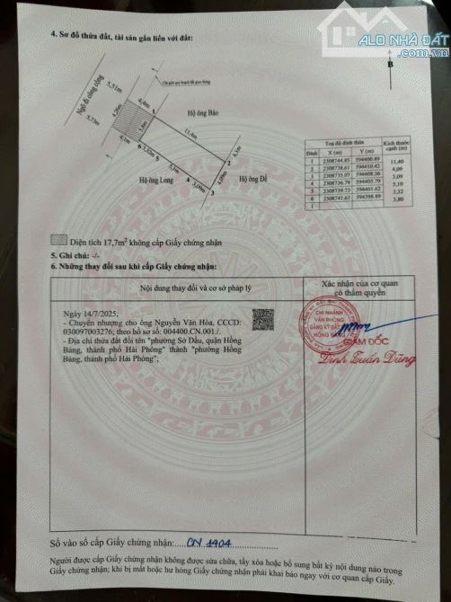 lô đất/ mặt ngõ 6m- ô tô đỗ cửa ngày đêm- sở dầu- hồng bàng, Giá 2,5 tỷ, 45m2