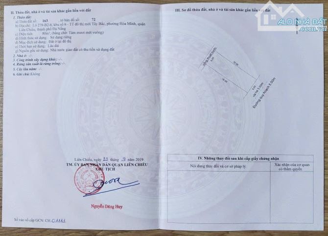 Bán lô đất Hoà Phú 3 - Hoà khánh - đà nẵng - sạch đẹp