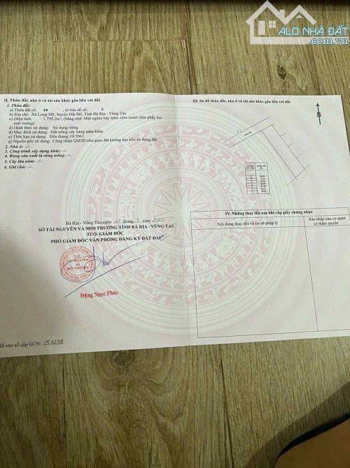 Bán lô đất mặt tiền đường nhựa Tim Vàng Long Mỹ ( Nay là Xã Phước Hải) - Chỉ từ 2tỷ1