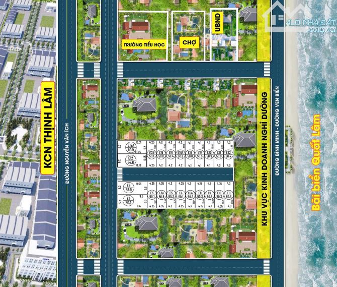 Bán đất  Quất Lâm, Giao Thủy, cổng KCN, Bãi tắm, giá nhỉnh 1 tỷ, DT từ 70m2,Sổ đỏ có sẵn