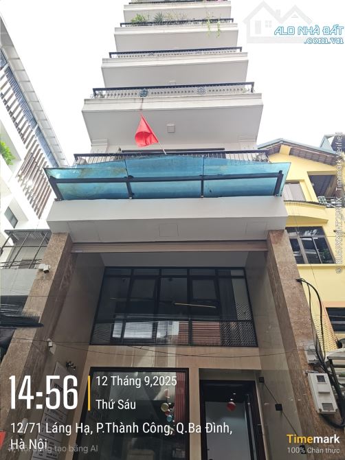 Cho thuê mặt bằng, văn phòng số 12 ngõ 71 Láng Hạ, 65m2 chia 2p, có hầm, bảo vệ 24h, 15tr - 3