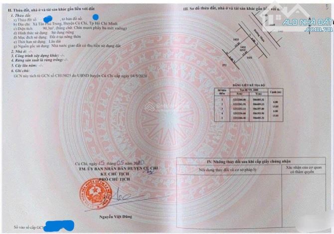 Cần bán MT nhựa lô đất 90m² giá 730 Triệu Nguyễn Thị Lắng Xã Tân Phú Trung Củ Chi - 1