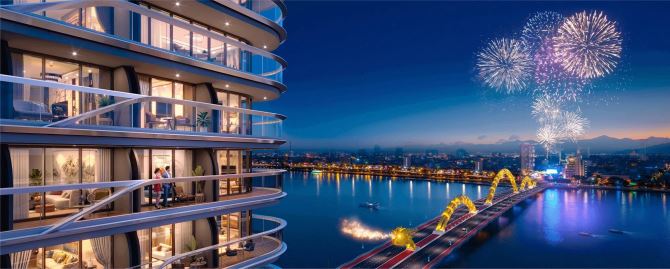 Bán gấp căn 2PN Legend Đà Nẵng, tặng gói nội thất 500tr, view pháo hoa, hướng sông Hàn - 1