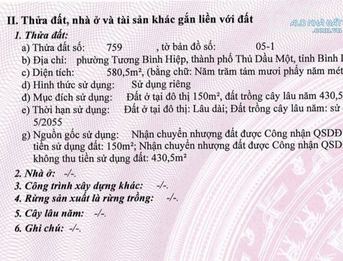 ĐẤT TƯƠNG BÌNH HIỆP  DT: 6,7 x 35m, nở hậu 28,4m - 1