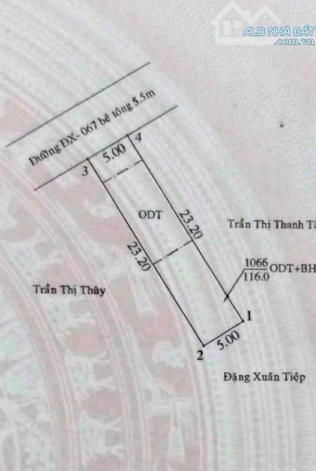 Đất Dx067 Định Hoà, dt 5x23(50tc) giá 2tỷ150 (Giá tốt nhất khu vực). - 1