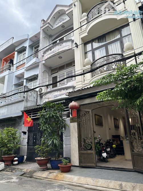 Hẻm ôtô LÊ VĂN THỌ (CV Làng Hoa) mặt tiền 4.2m 80m2 4lầu BTCT vuông A4 - GIÁ TỐT khu vực - 1