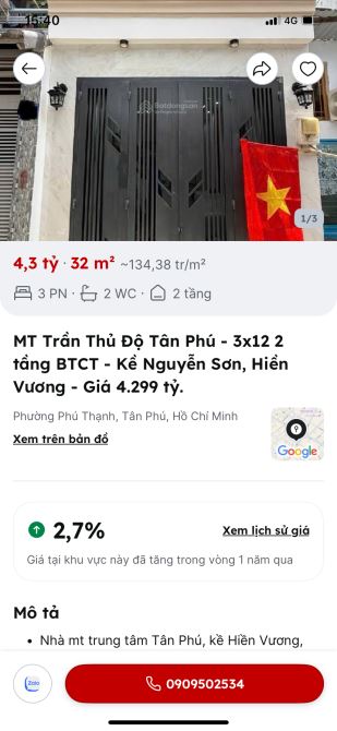 Cho thuê đất đường số 36, Bình Tân cắt Tên Lửa, 4x15m, 5 triệu - 2