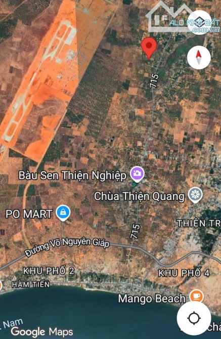 Đất Ngộp,2 mặt tiền,gần DT715,gần Sân bay Thiện Nghiệp-Mũi Né-Lâm Đồng-DT 4,9 sào - 2