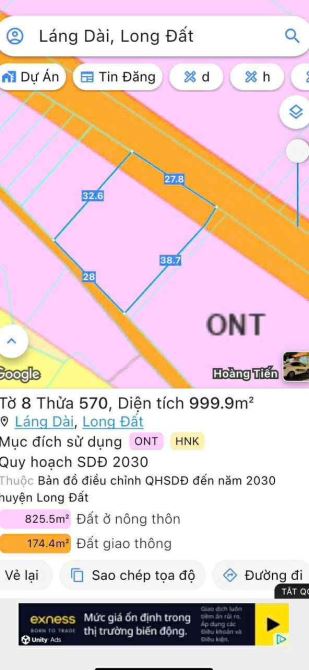 Bán lô đất Ấp Gò Sầm Xã Láng Dài - chỉ 1tỷ700 - 2