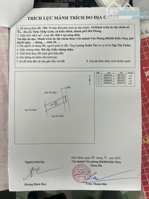 62,1m2 đường nhựa Thấp Linh, Minh Tân gần Ga và trung tâm xã - 2