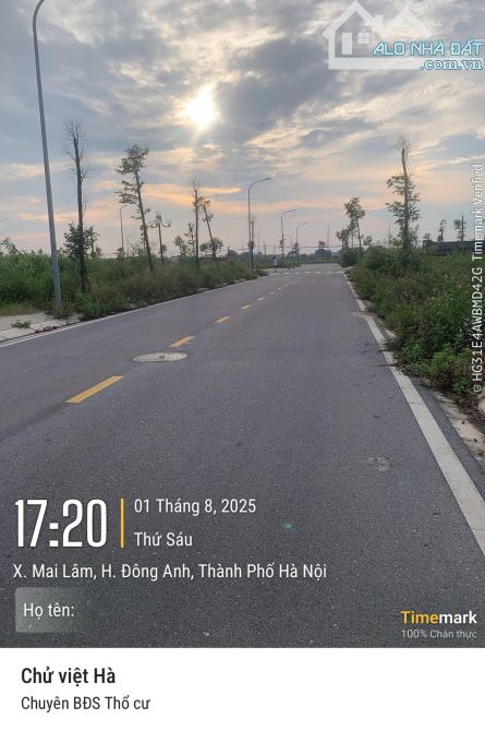 Bán đất tái định cư bộ công an Mai Hiên Đông Anh - 2