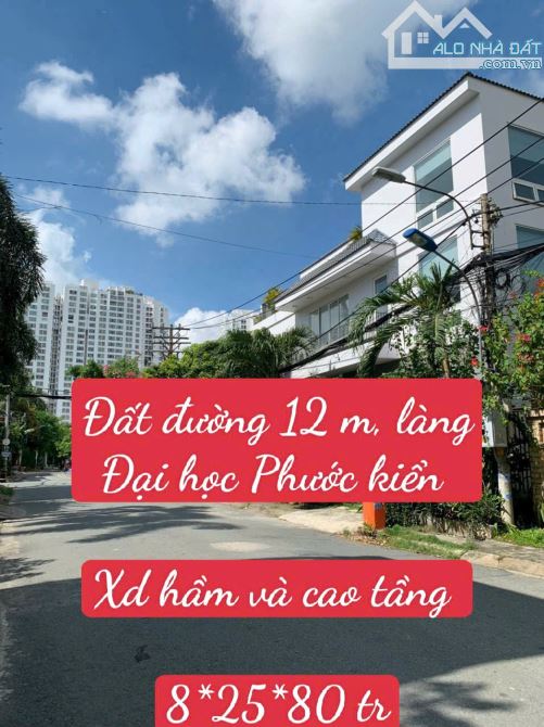 Rổ hàng đất đường 12 khu Làng ĐH Phước kiển Nhà bè. 80 tr/ m2. - 2