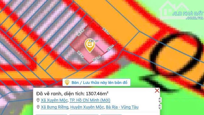 Lô góc 2 mặt tiền QL55 ngay sát các khu du lịch lớn nhất Vũng Tàu. Sổ hồng thổ cư sẵn. - 2
