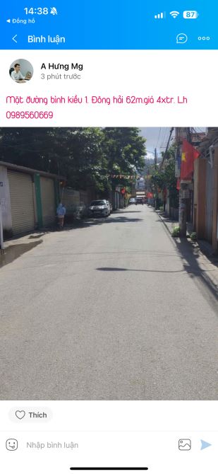 Chính chủ gửi bán mặt đường Bình Kiều 1- Đông hải 2- Hải An - 2