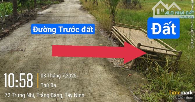Bán thật không bốc phéc (230m2 có 99m2 ở đất thô thị )giá 950Tr ngay chợ trảng bàng - 3