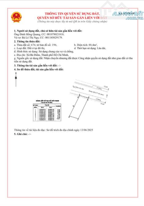 Bán đất 6*17m. Mặt tiền nhựa Bà Điểm. Gần Phan Văn Hớn - 3