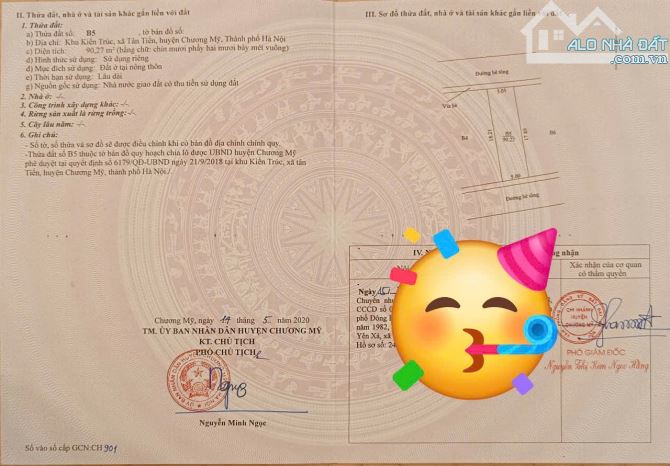 BÁN ĐẤT 90m ful thổ cư. 2 mặt tiền trước,sau. CHƯƠNG MỸ, HÀ NỘI - 3