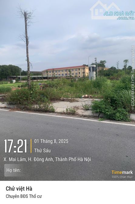 Bán đất tái định cư bộ công an Mai Hiên Đông Anh - 3