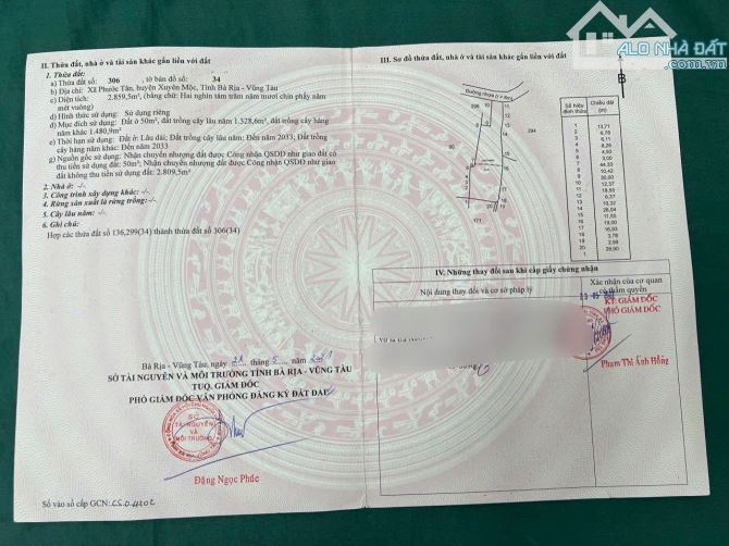 NHÀ VƯỜN XÃ XUYÊN MỘC - TP HCM GẦN BIỂN HỒ TRÀM -/Diện tích 22x114 -3200m sẵn 150m tc - 4