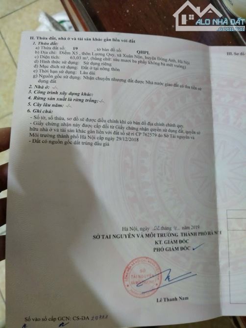 HƠN 4tỷ CÓ 63,03m2. ĐẤU GIÁ LƯƠNG QUY, ĐÔNG ANH. - 5