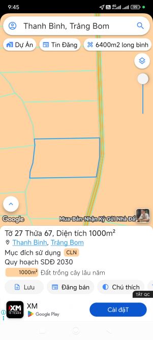 24x40m gần hồ Trị An,Thanh Bình,Trảng Bom 1.4 tỷ