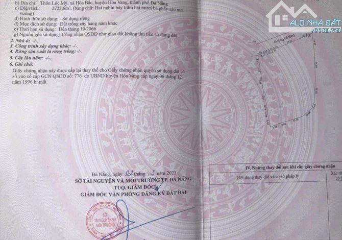 chào bán lô đất trồng cây lâu năm viêu suối diện tích 2700  đường 7m5