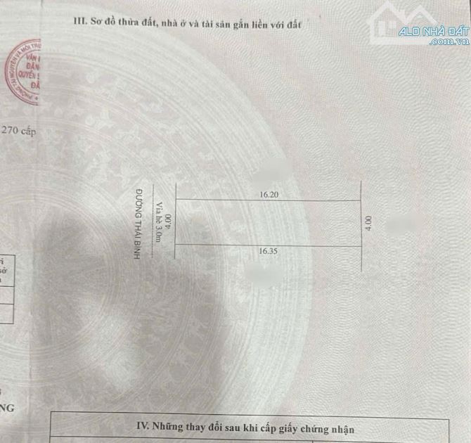 CẦN BÁN LÔ ĐẤT MẶT PHÔD THÁI BÌNH- KHU ĐÔNG NGÔ QUYỀN- TP HẢI DƯƠNG.