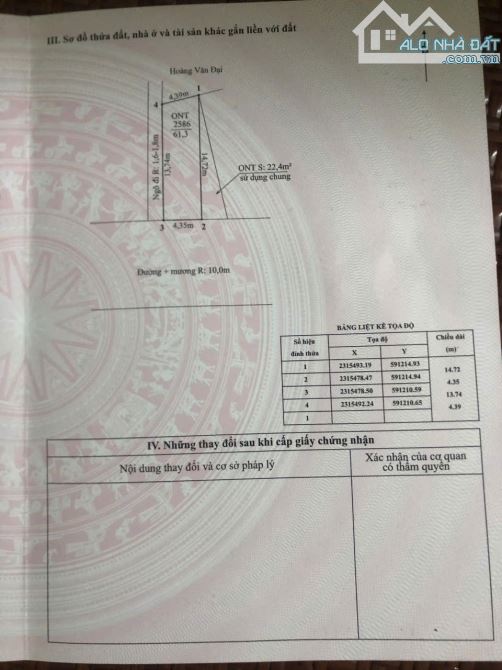 HÀNG HIẾM - Gửi bán lô góc mặt đường trải nhựa TDP Mỹ Đồng, P. Lê Ích Mộc, TP Hải Phòng
